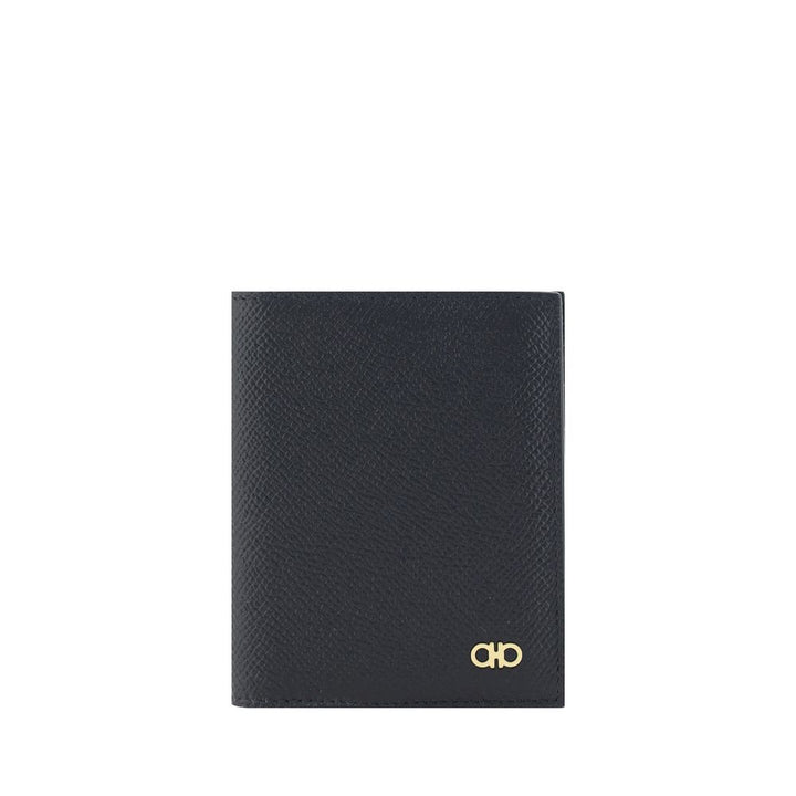 Cartera Ferragamo de piel de becerro negra Bos Taurus