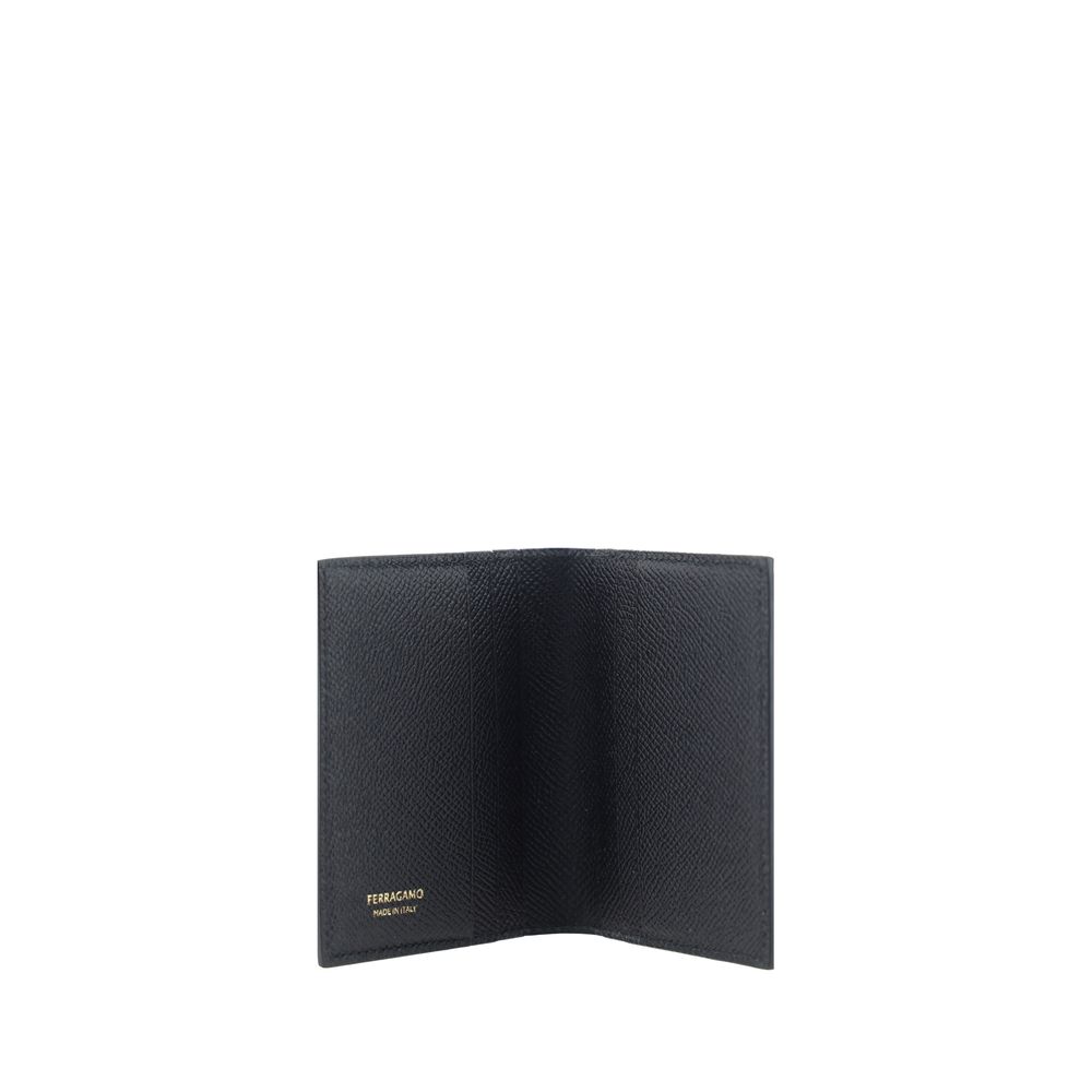 Cartera Ferragamo de piel de becerro negra Bos Taurus