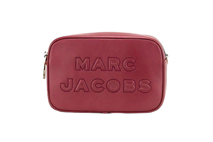 Marc Jacobs Flash Pomegranate Smooth Leather Embossed Camera Crossbody Bag Purse