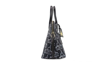Dooney & Bourke Black Walt Disney World 50th Anniversary Leather Satchel Handbag