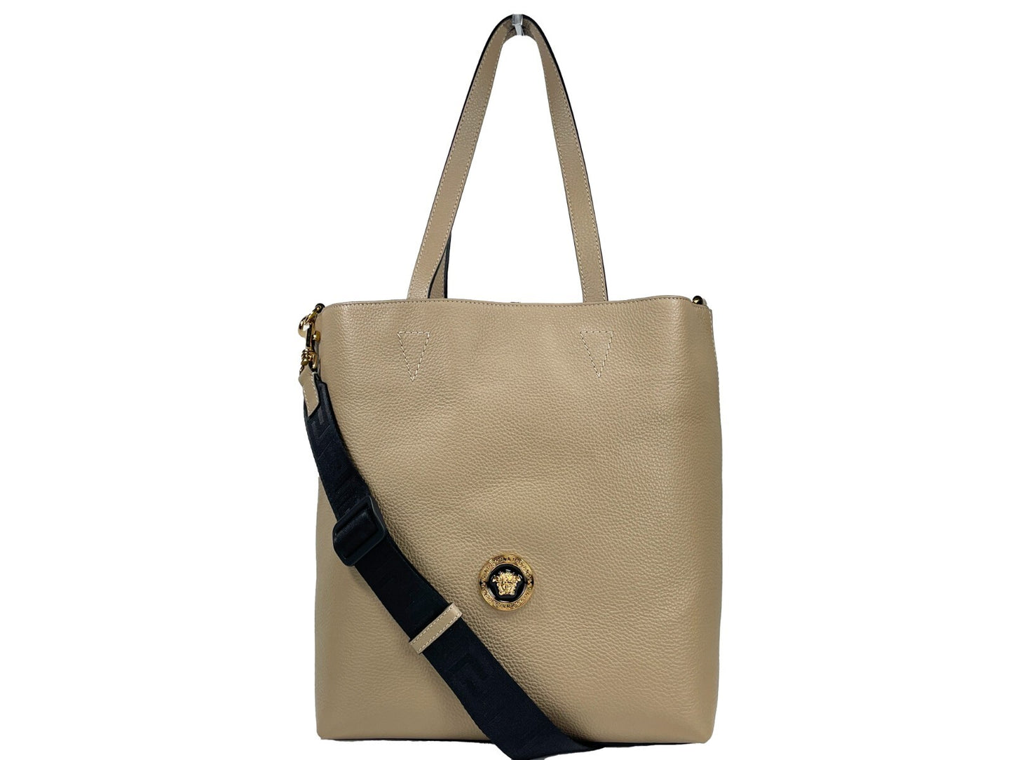 Grand sac cabas en cuir Medusa de Versace avec pochette