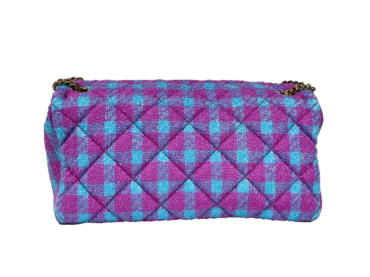 Bolso bandolera mediano de lana y lúrex de Versace
