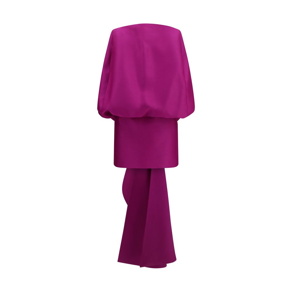 Balenciaga Purple Wool Oves Aries Cocktail Dress