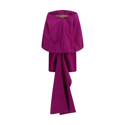 Balenciaga Purple Wool Oves Aries Cocktail Dress