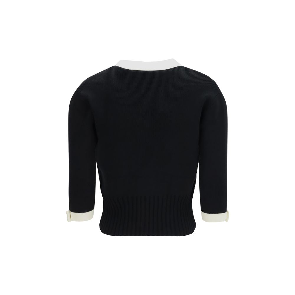 Cardigan en coton noir Valentino