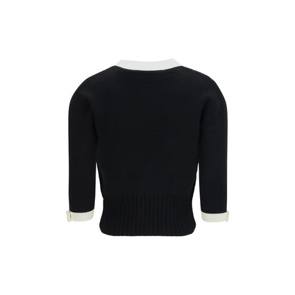 Cardigan en coton noir Valentino