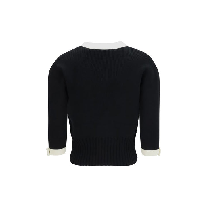 Valentino Garavani Black Cotton Cardigan