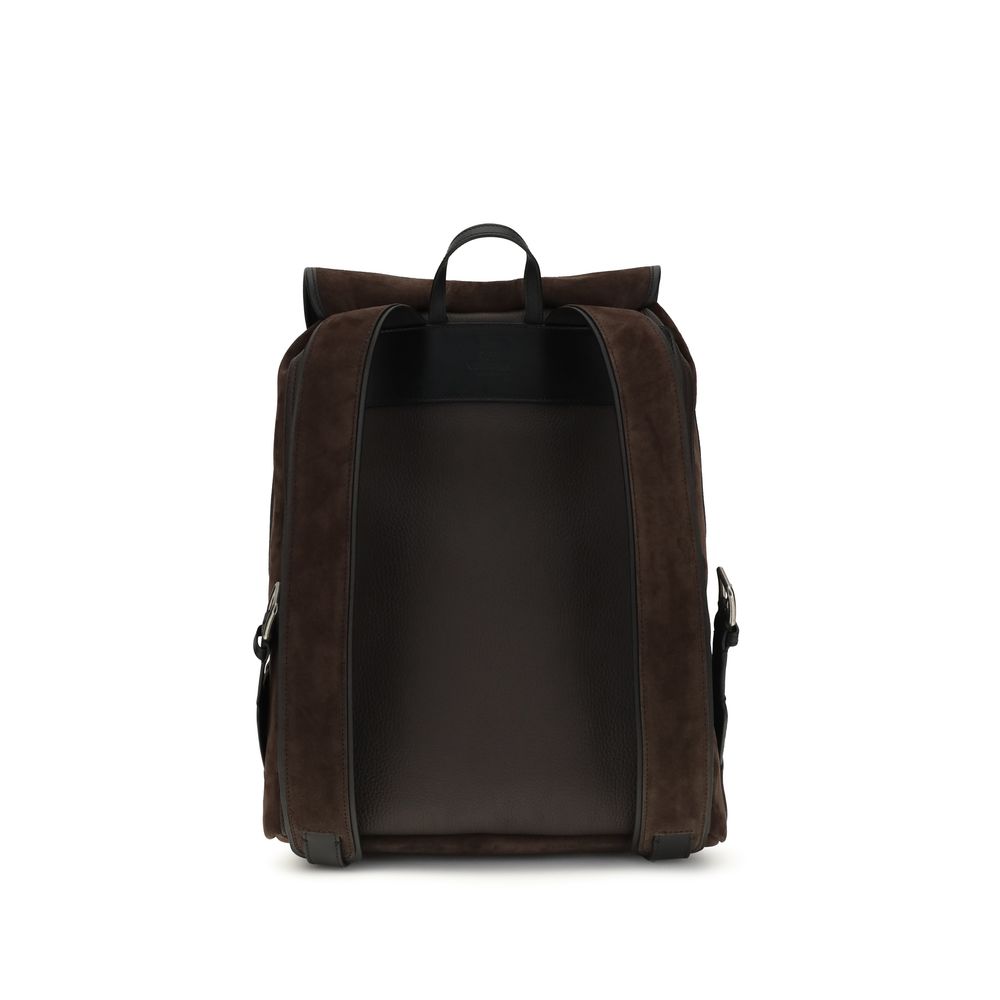 Mochila Valentino Garavani de piel de becerro marrón Bos Taurus