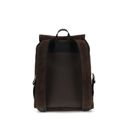 Mochila Valentino Garavani de piel de becerro marrón Bos Taurus