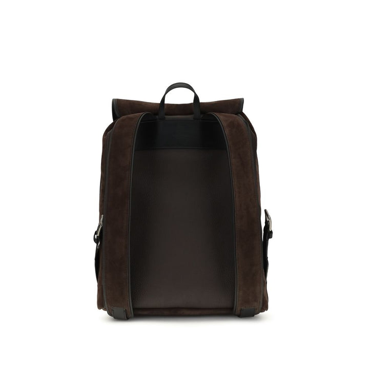 Mochila Valentino Garavani de piel de becerro marrón Bos Taurus