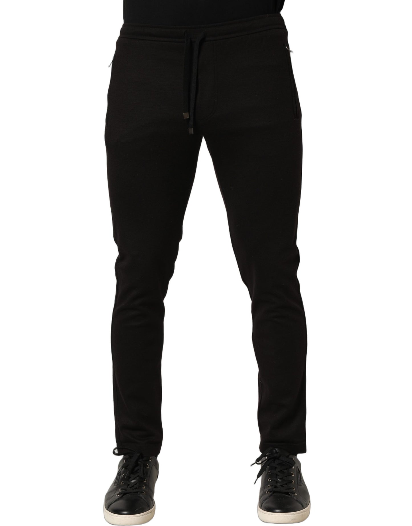 Dolce & Gabbana Pantalon de survêtement Jogger Noir en Laine pour Homme