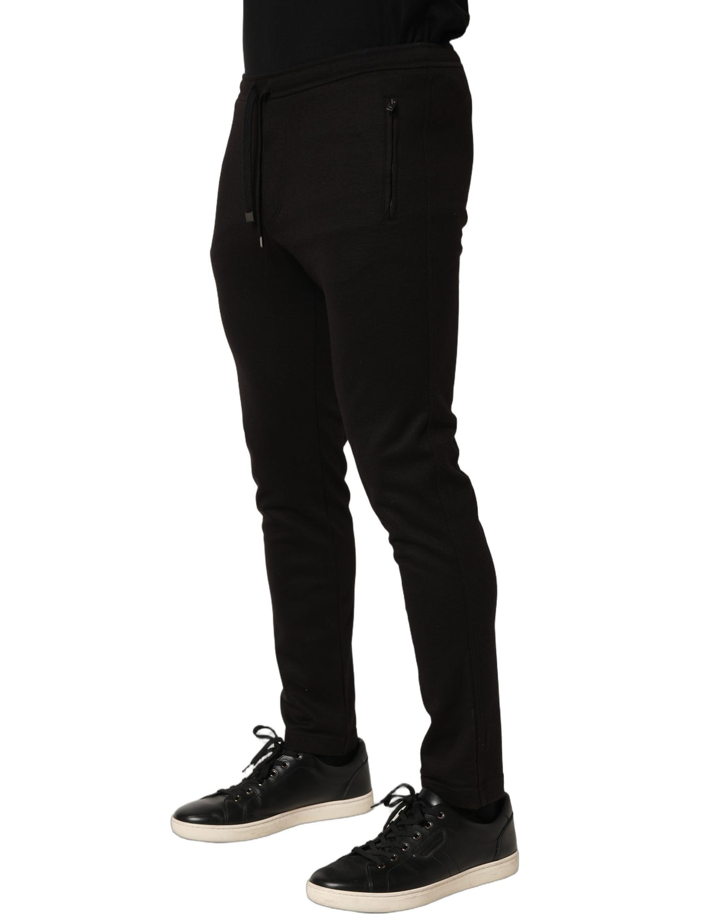 Dolce & Gabbana Pantalon de survêtement Jogger Noir en Laine pour Homme