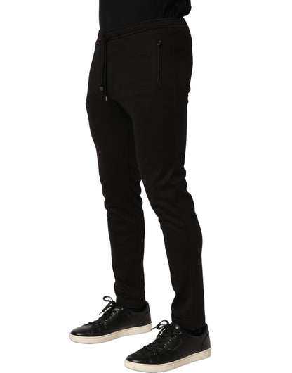 Dolce & Gabbana Pantalon de survêtement Jogger Noir en Laine pour Homme