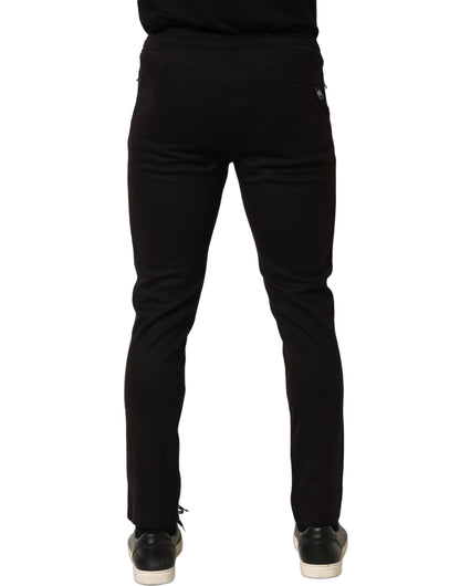Dolce & Gabbana Pantalon de survêtement Jogger Noir en Laine pour Homme