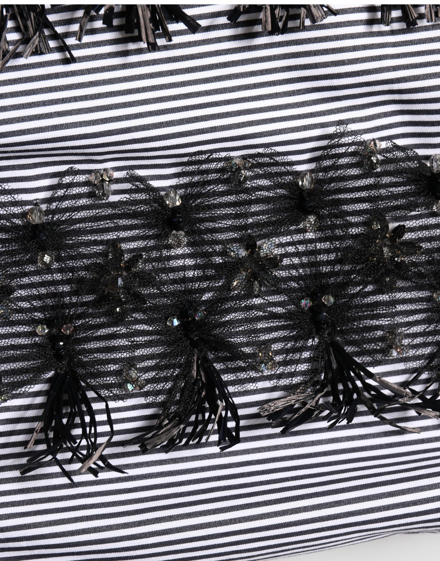 Pantalones de traje a rayas grises y negras con adornos de Dolce & Gabbana