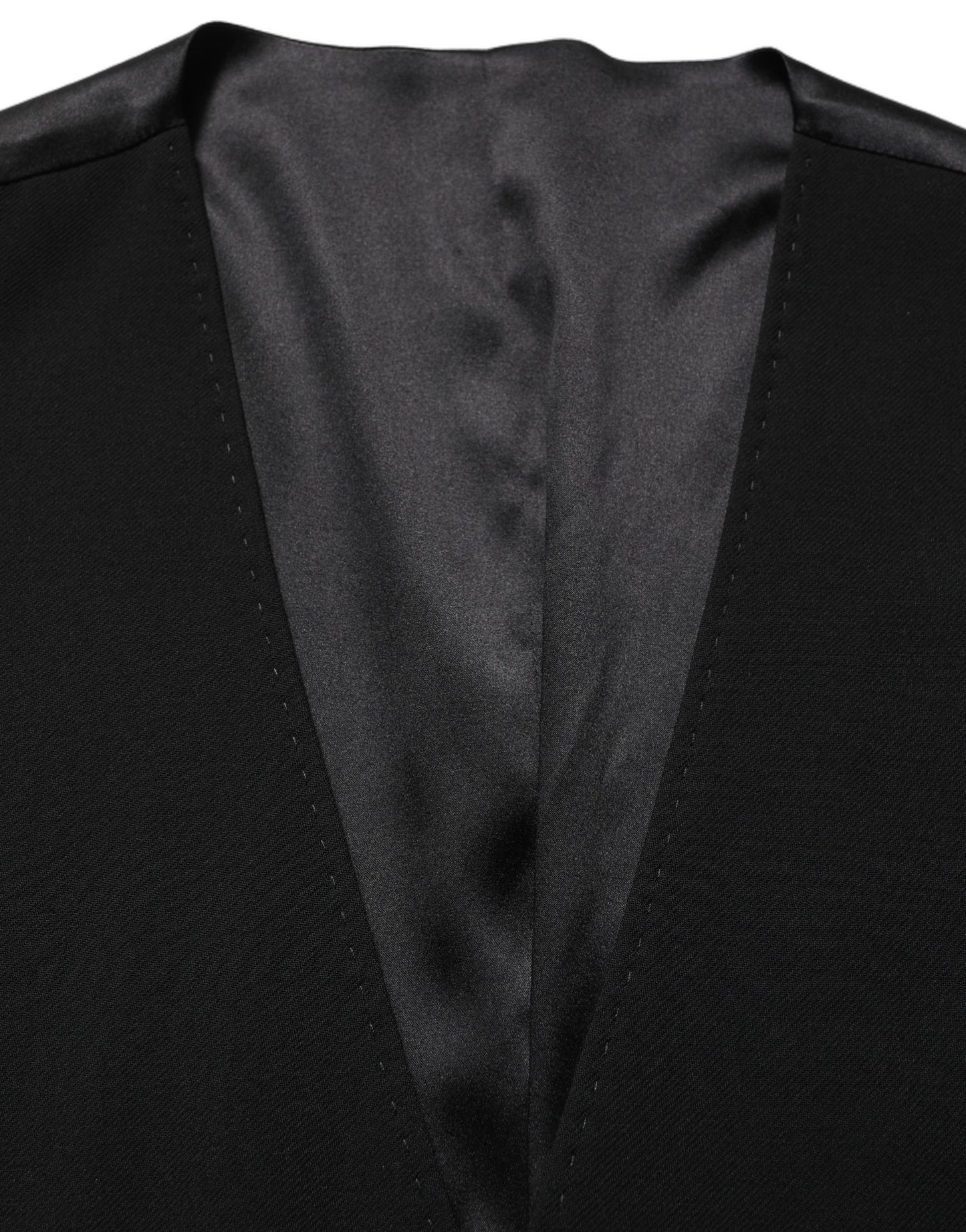 Gilet simple boutonnage Dolce & Gabbana en laine noire
