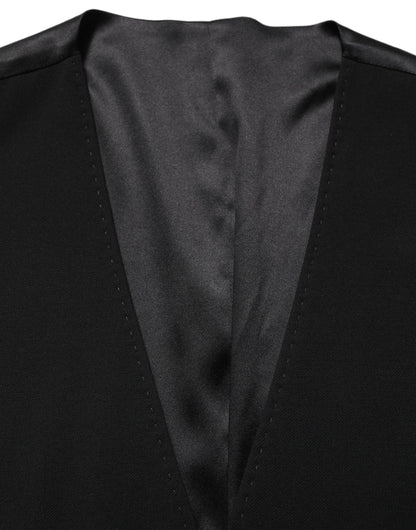 Gilet simple boutonnage Dolce & Gabbana en laine noire