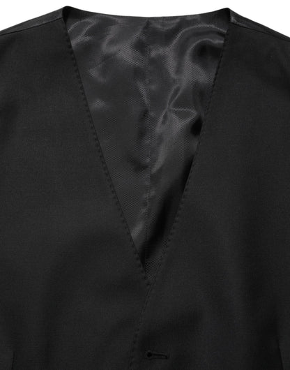 Chaleco Dolce & Gabbana negro de lana de un solo botón