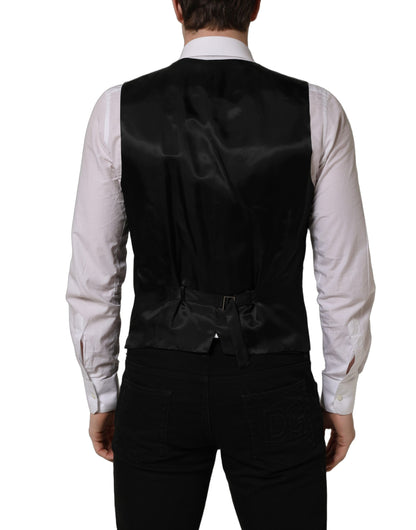 Chaleco Dolce & Gabbana negro de lana de un solo botón