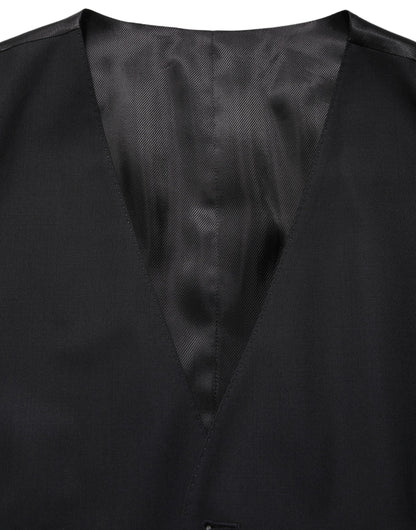 Gilet simple boutonnage Dolce & Gabbana en laine noire