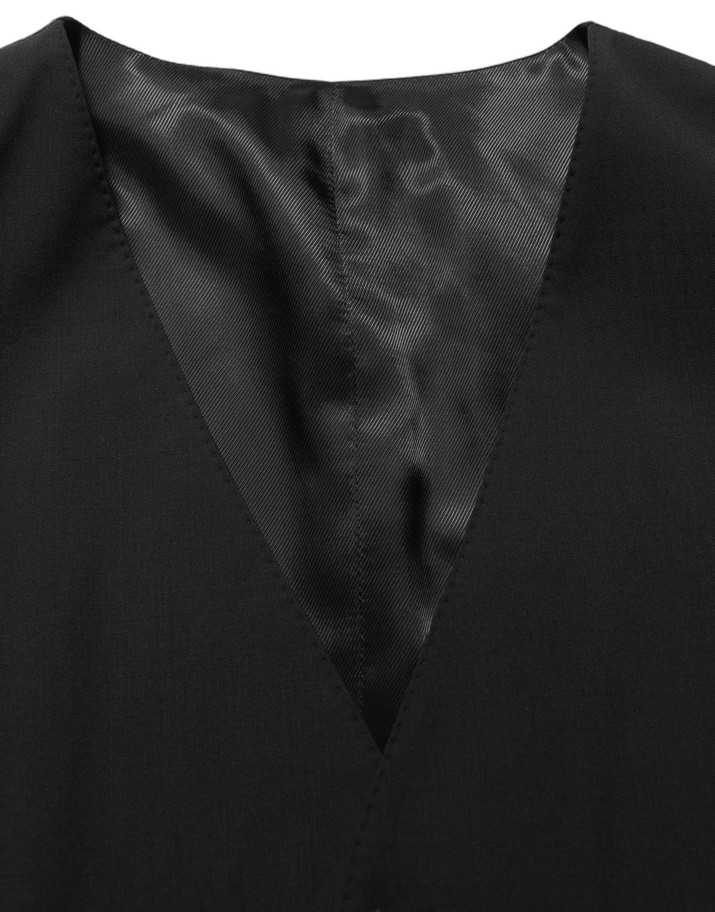 Traje de hombre de 3 piezas Dolce & Gabbana negro de lana de corte entallado formal