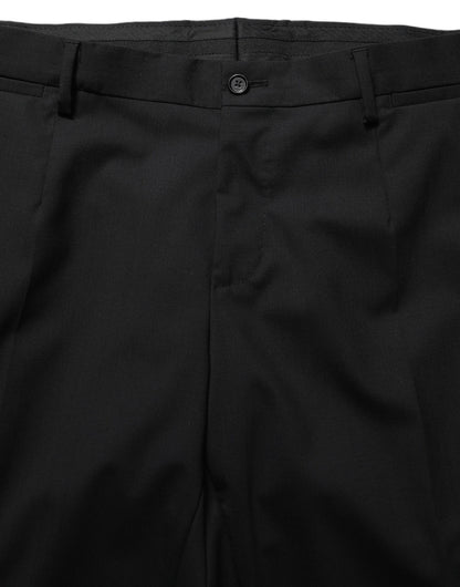 Traje de 2 piezas formal de lana negro de corte slim Dolce & Gabbana para hombre
