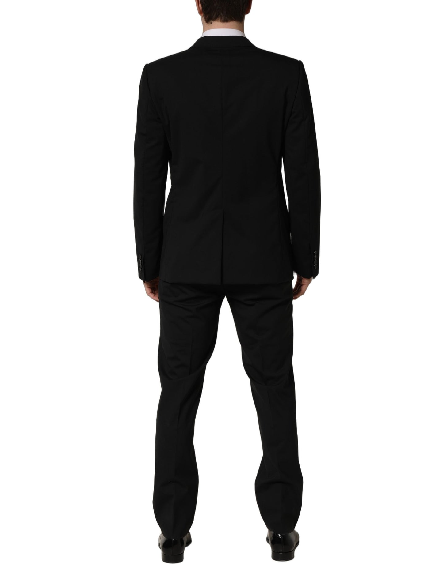 Traje de 2 piezas formal de lana negro de corte slim Dolce & Gabbana para hombre