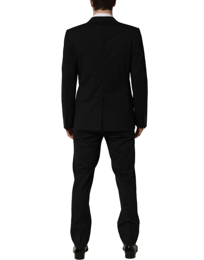 Traje de 2 piezas formal de lana negro de corte slim Dolce & Gabbana para hombre