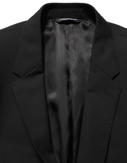 Traje de 2 piezas formal de lana negro de corte slim Dolce & Gabbana para hombre