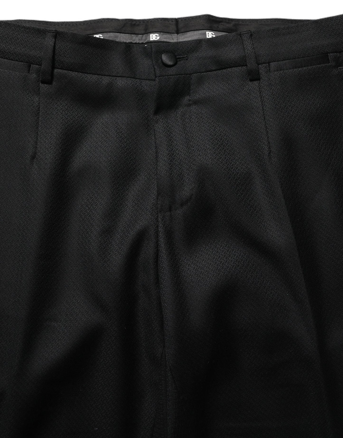 Traje de dos piezas formal de lana negra entallado para hombre Dolce & Gabbana