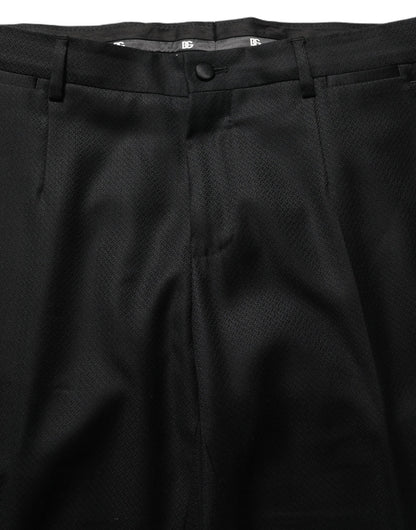 Traje de dos piezas formal de lana negra entallado para hombre Dolce & Gabbana