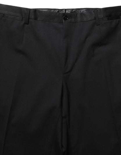 Pantalon de costume Dolce & Gabbana en laine noire à coupe fuselée