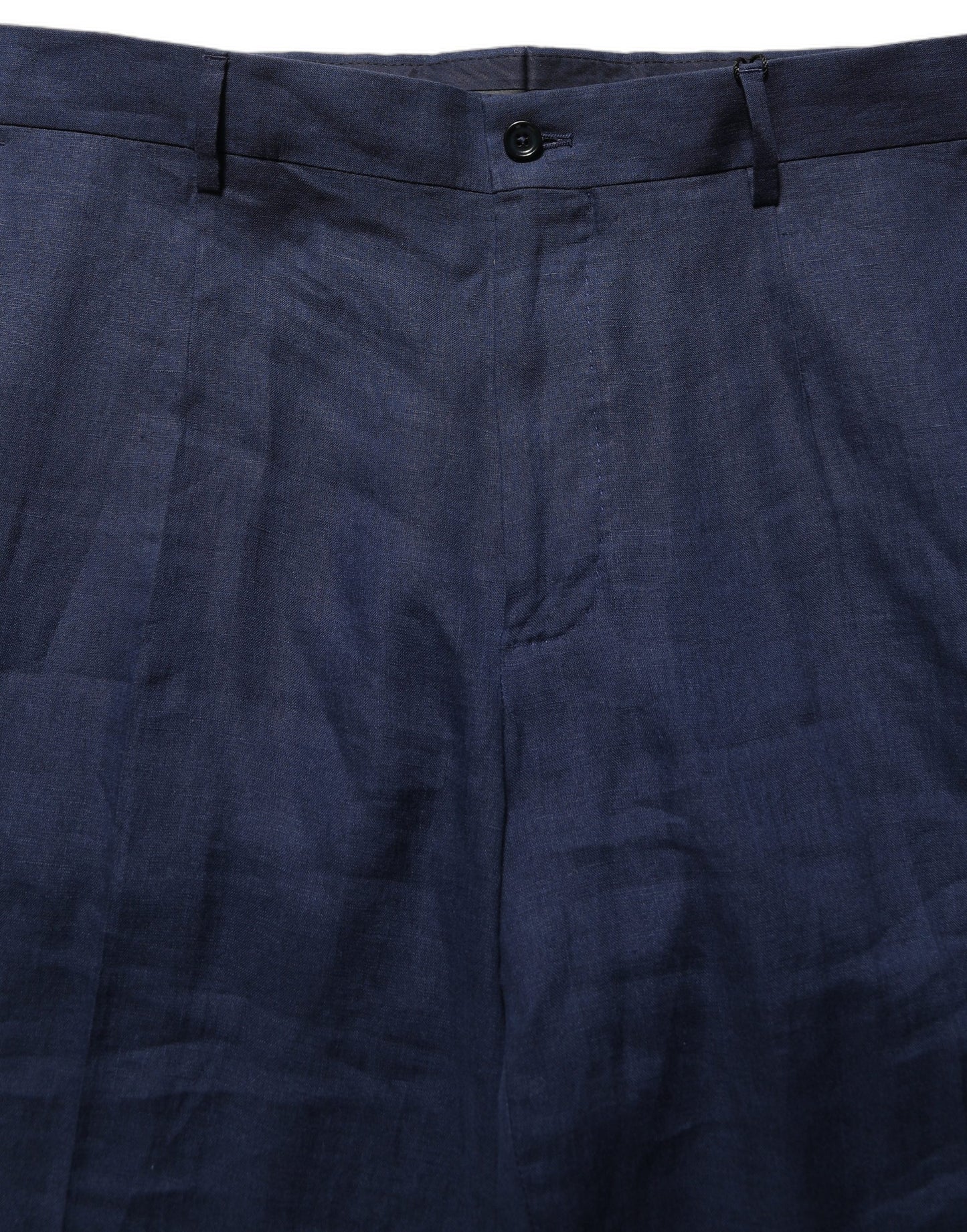 Pantalon de costume droit en lin bleu Dolce & Gabbana pour homme