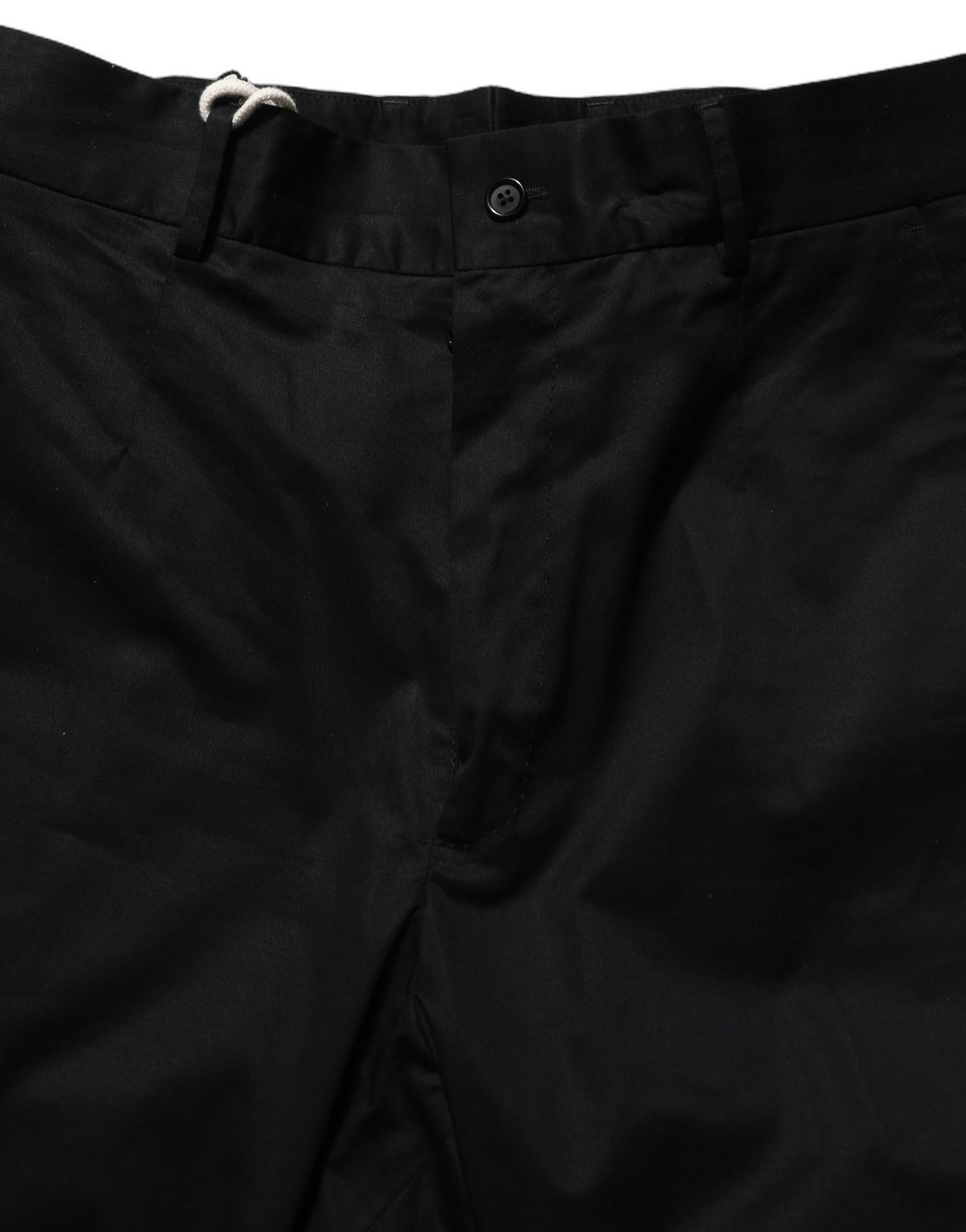 Pantalones de vestir Dolce & Gabbana de algodón negro con pernera cónica