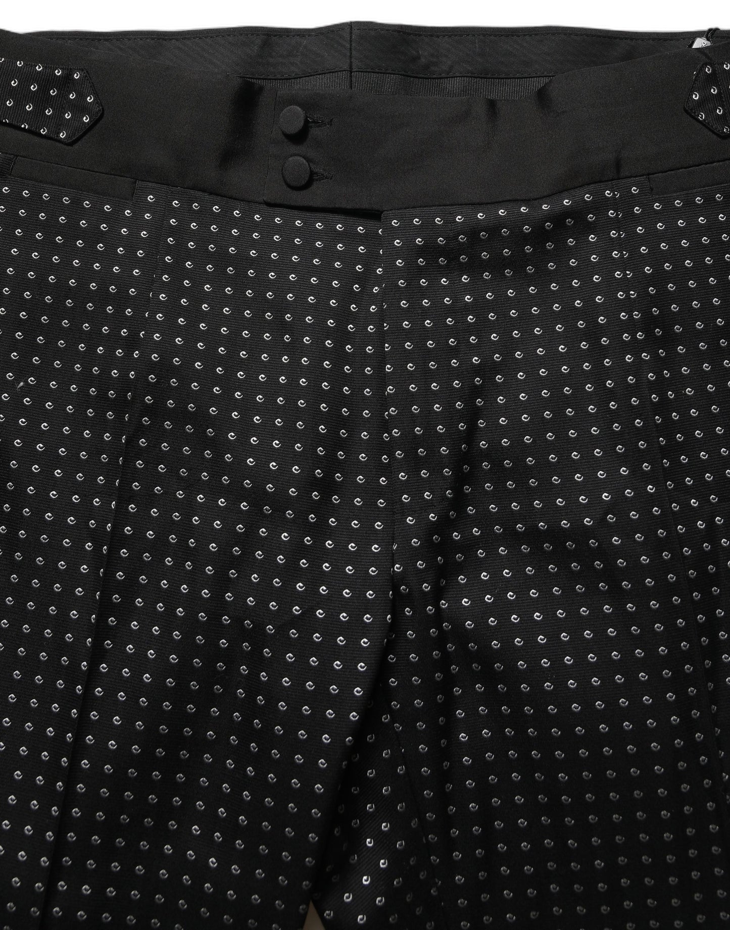 Pantalon-jupe en coton à pois noir Dolce & Gabbana