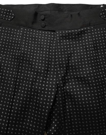 Pantalon-jupe en coton à pois noir Dolce & Gabbana