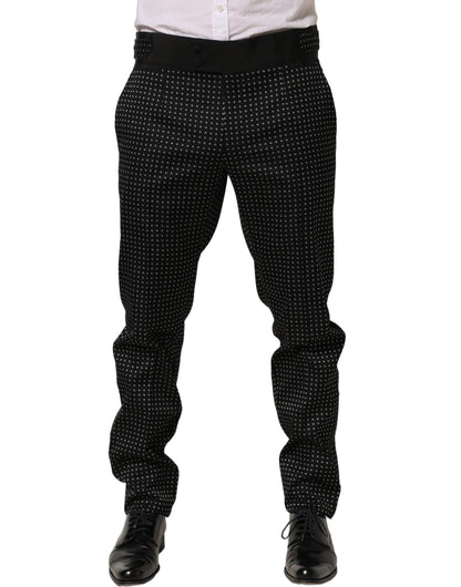Pantalon-jupe en coton à pois noir Dolce & Gabbana
