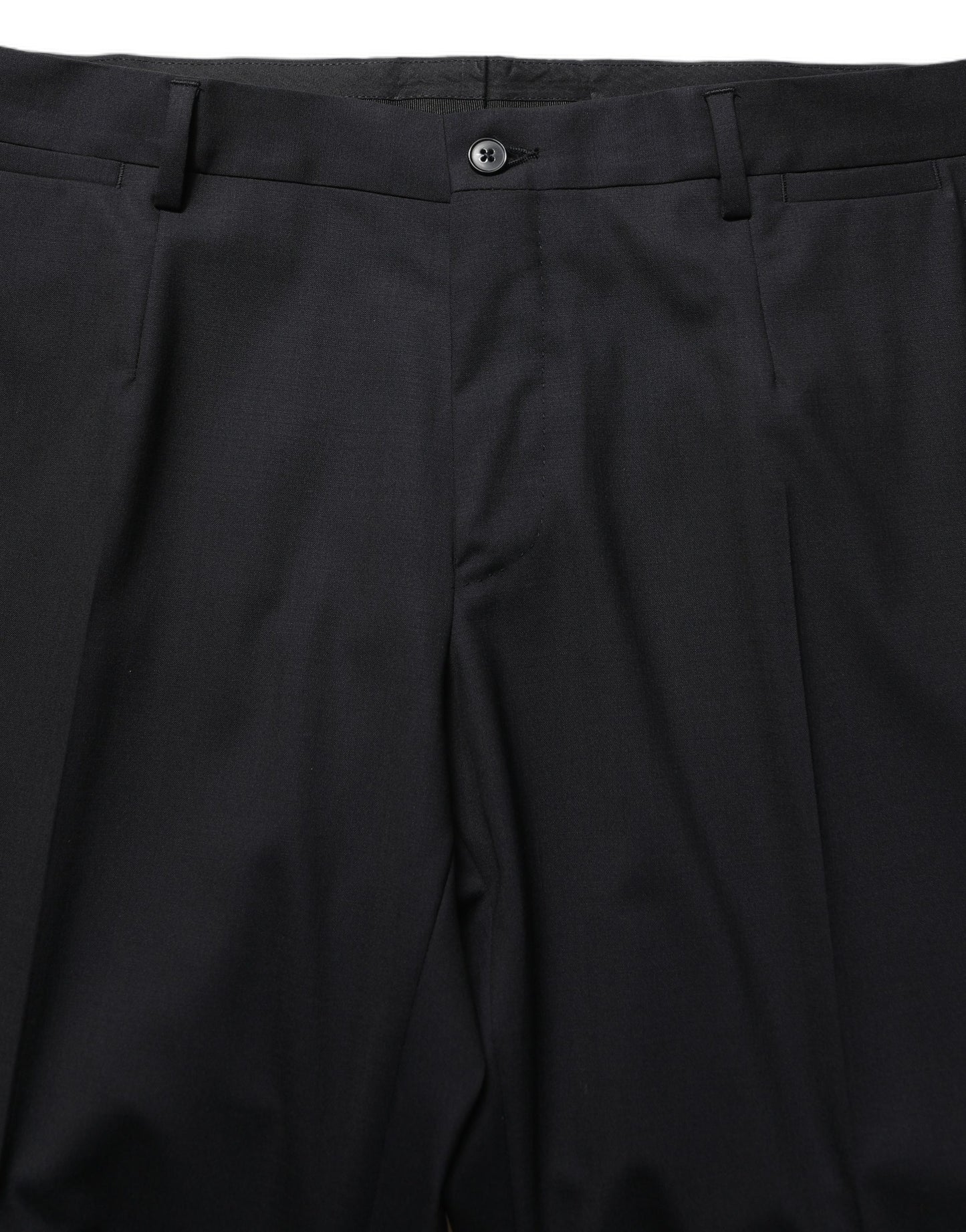 Pantalones de vestir cónicos de lana negra Dolce & Gabbana