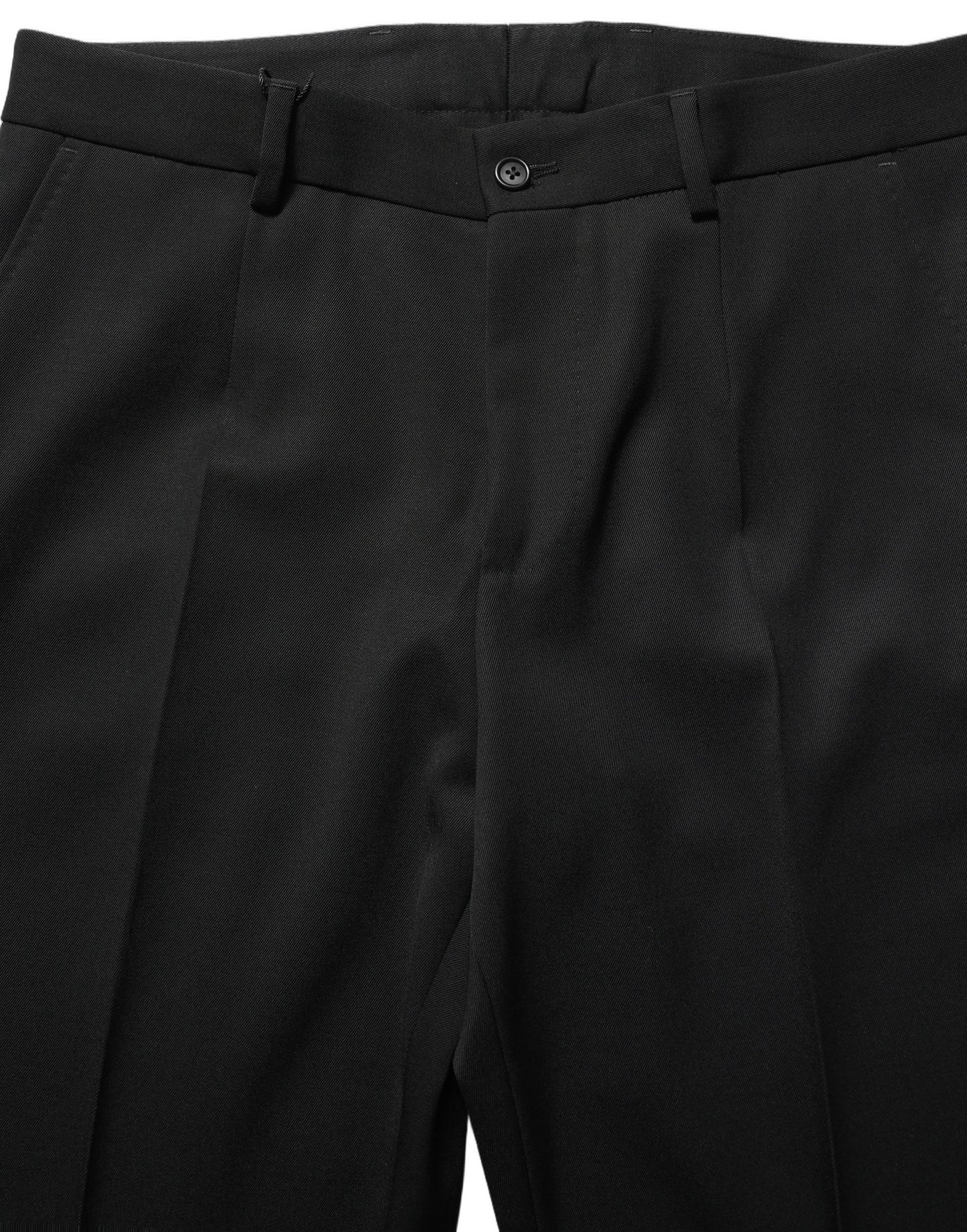 Pantalones de vestir cónicos de lana negra para hombre Dolce & Gabbana