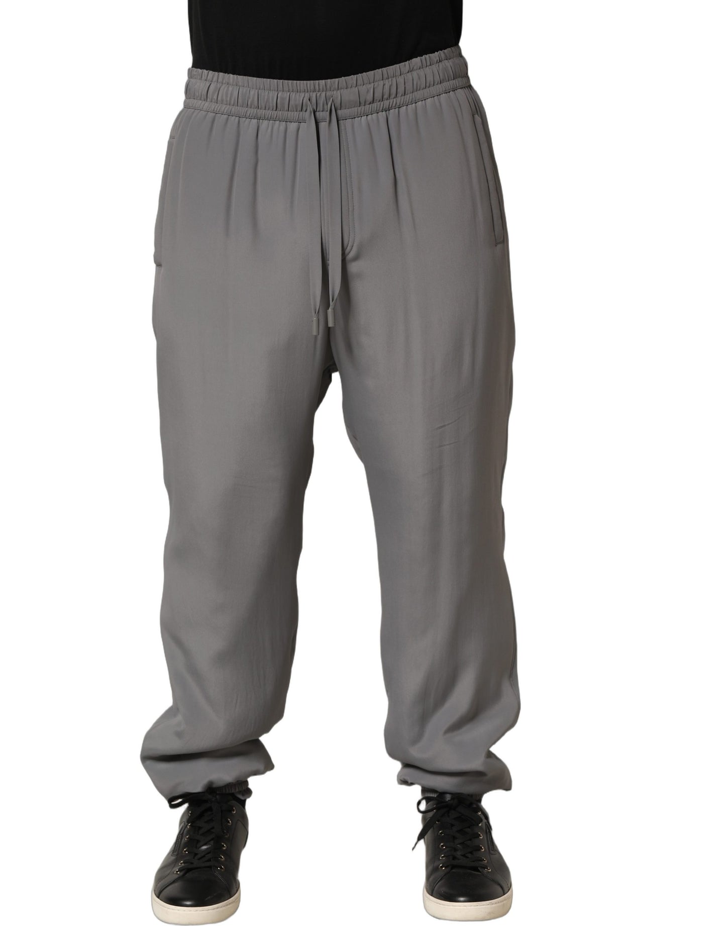 Pantalon de jogging en coton gris Dolce & Gabbana