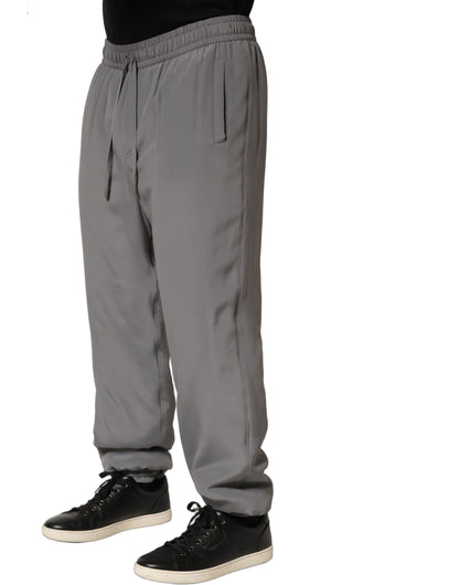 Pantalon de jogging en coton gris Dolce & Gabbana