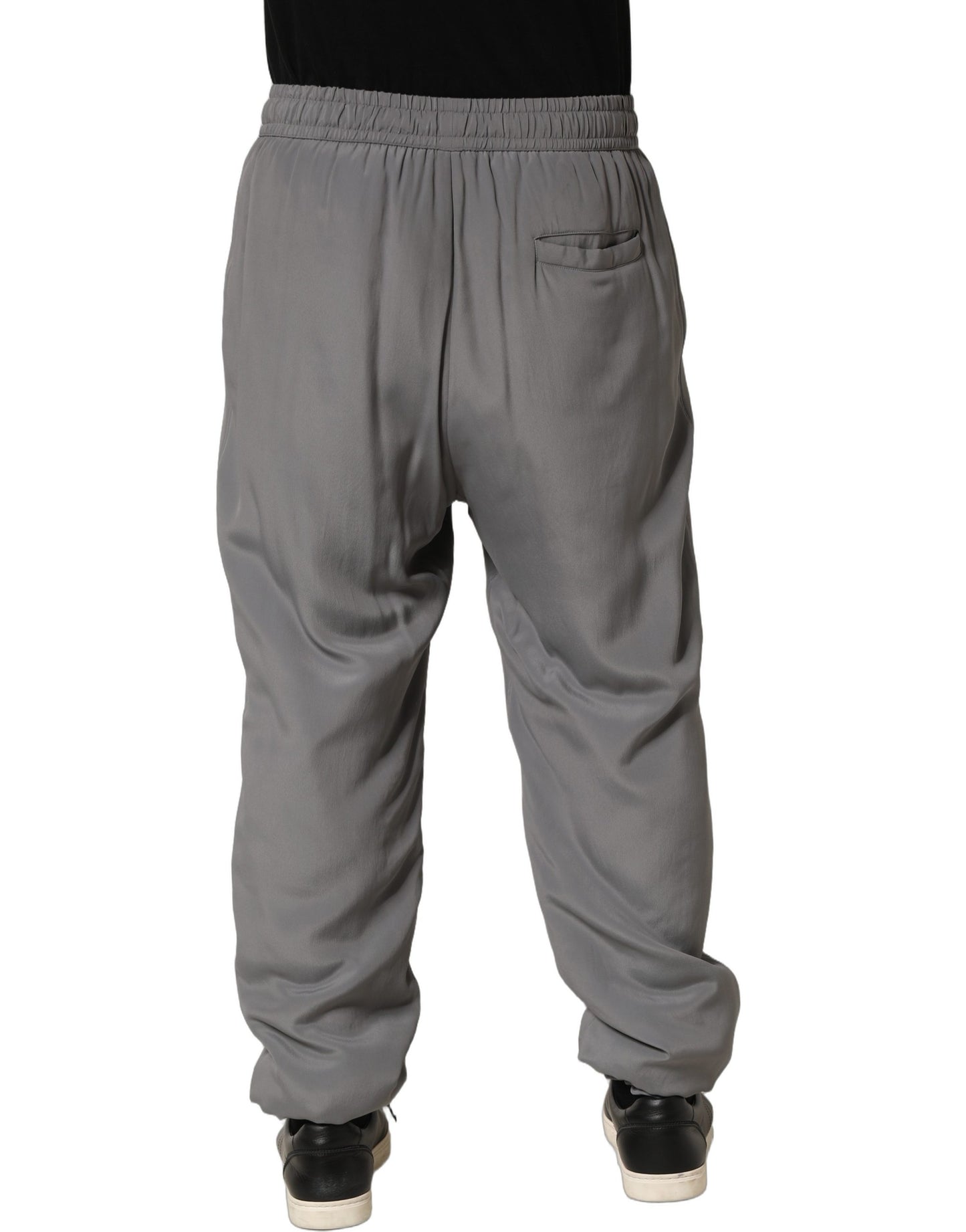 Pantalon de jogging en coton gris Dolce & Gabbana