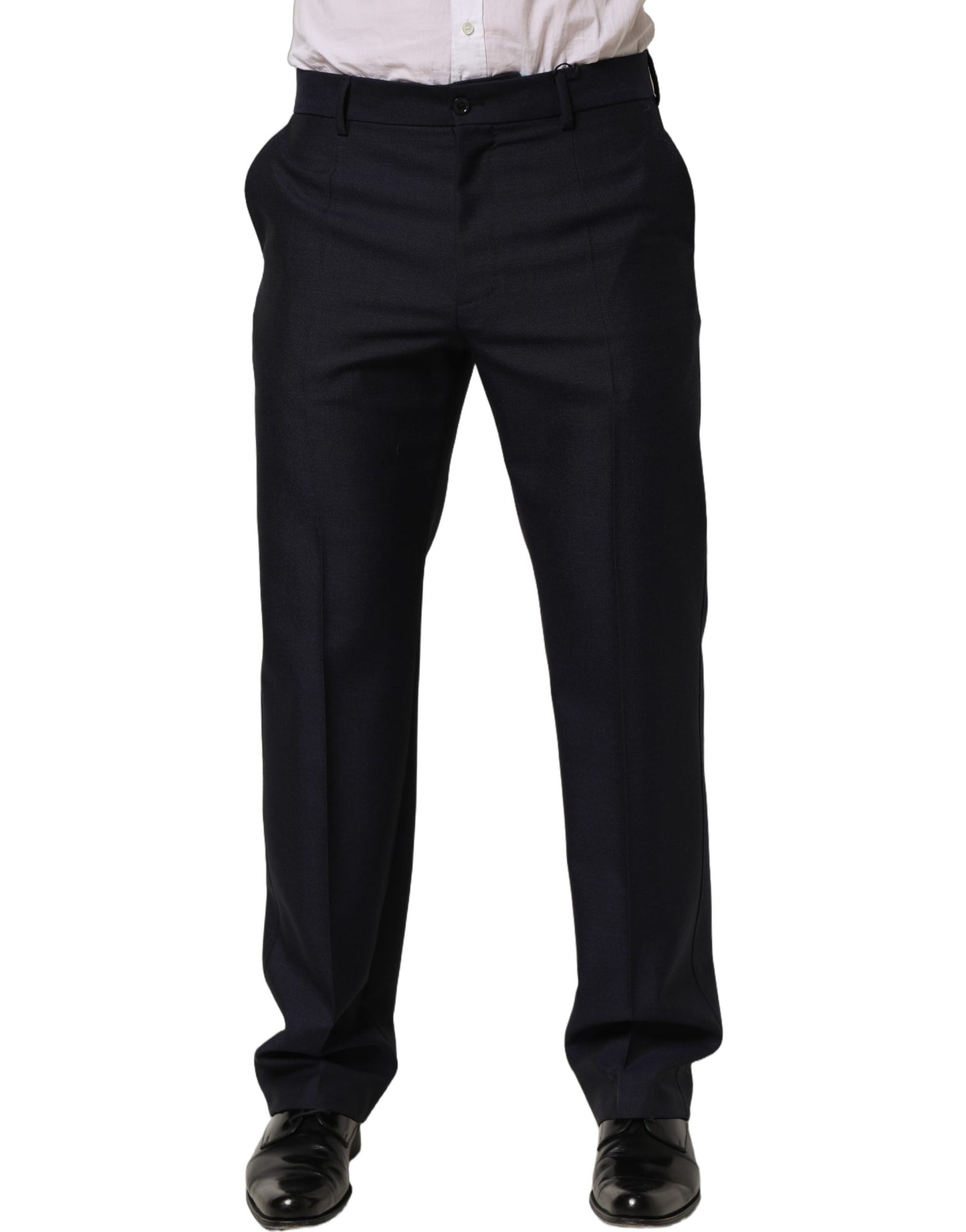 Pantalon de costume Dolce & Gabbana en laine noire à coupe fuselée