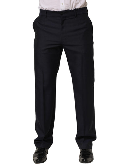 Pantalon de costume Dolce & Gabbana en laine noire à coupe fuselée