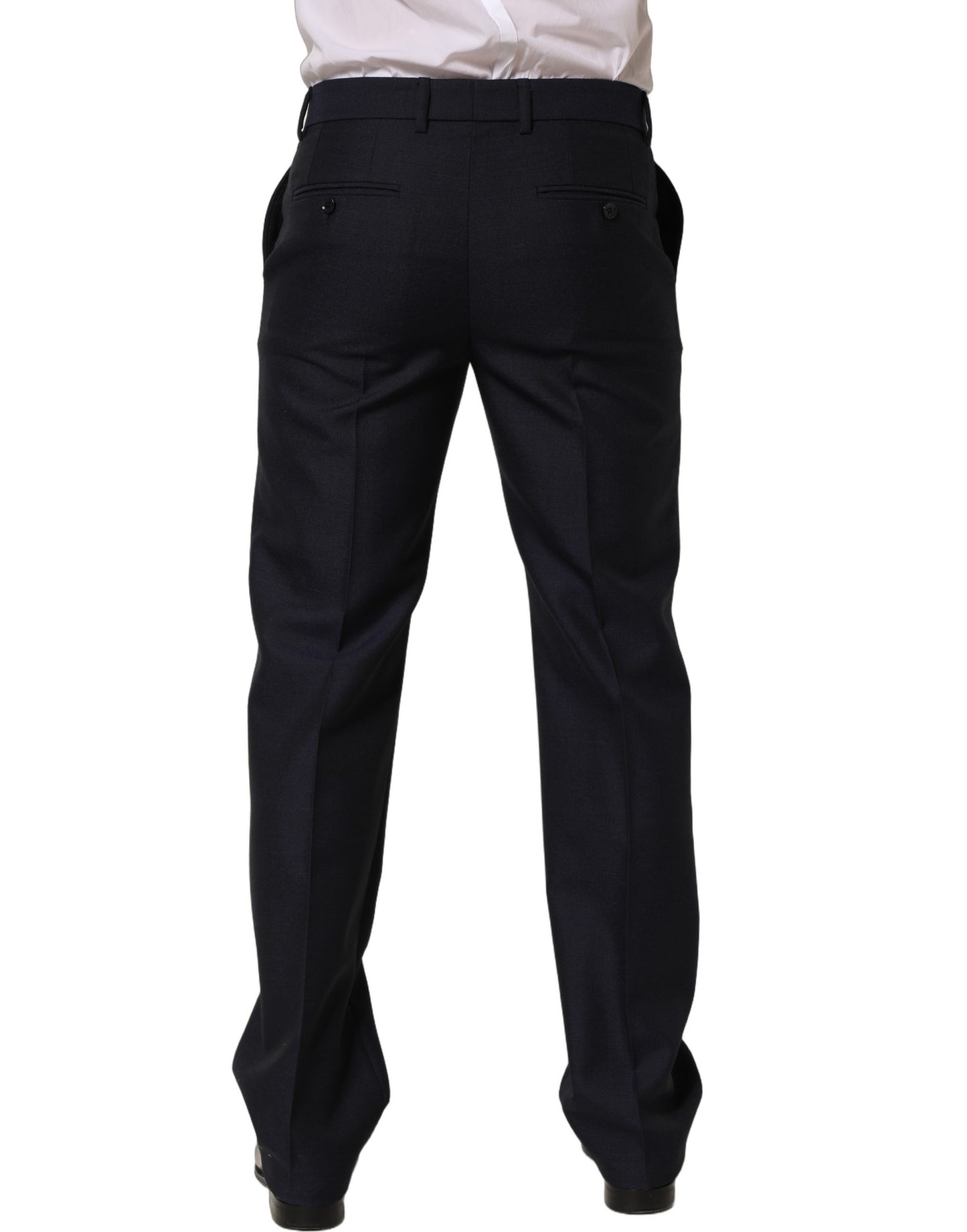 Pantalon de costume Dolce & Gabbana en laine noire à coupe fuselée