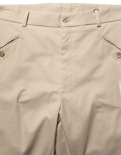 Pantalones cónicos Dolce & Gabbana Re-Edition de tiro medio color beige para hombre