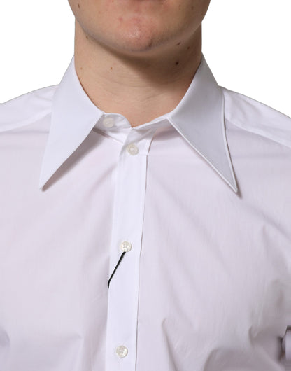 Camisa de vestir de hombre de manga larga blanca MARTINI de Dolce & Gabbana