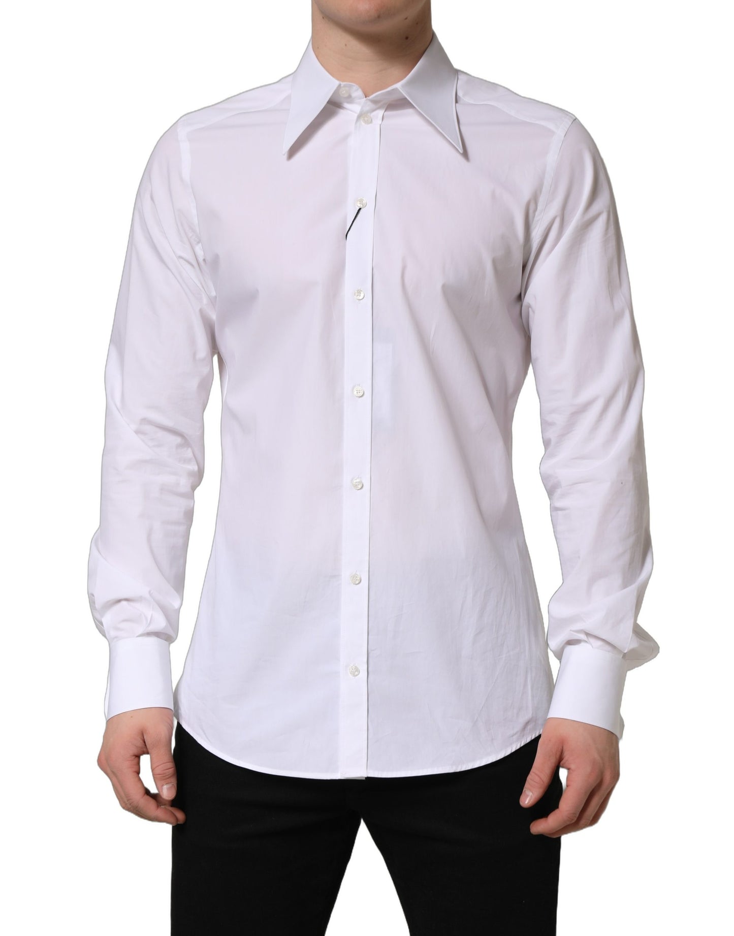 Camisa de vestir de hombre de manga larga blanca MARTINI de Dolce & Gabbana