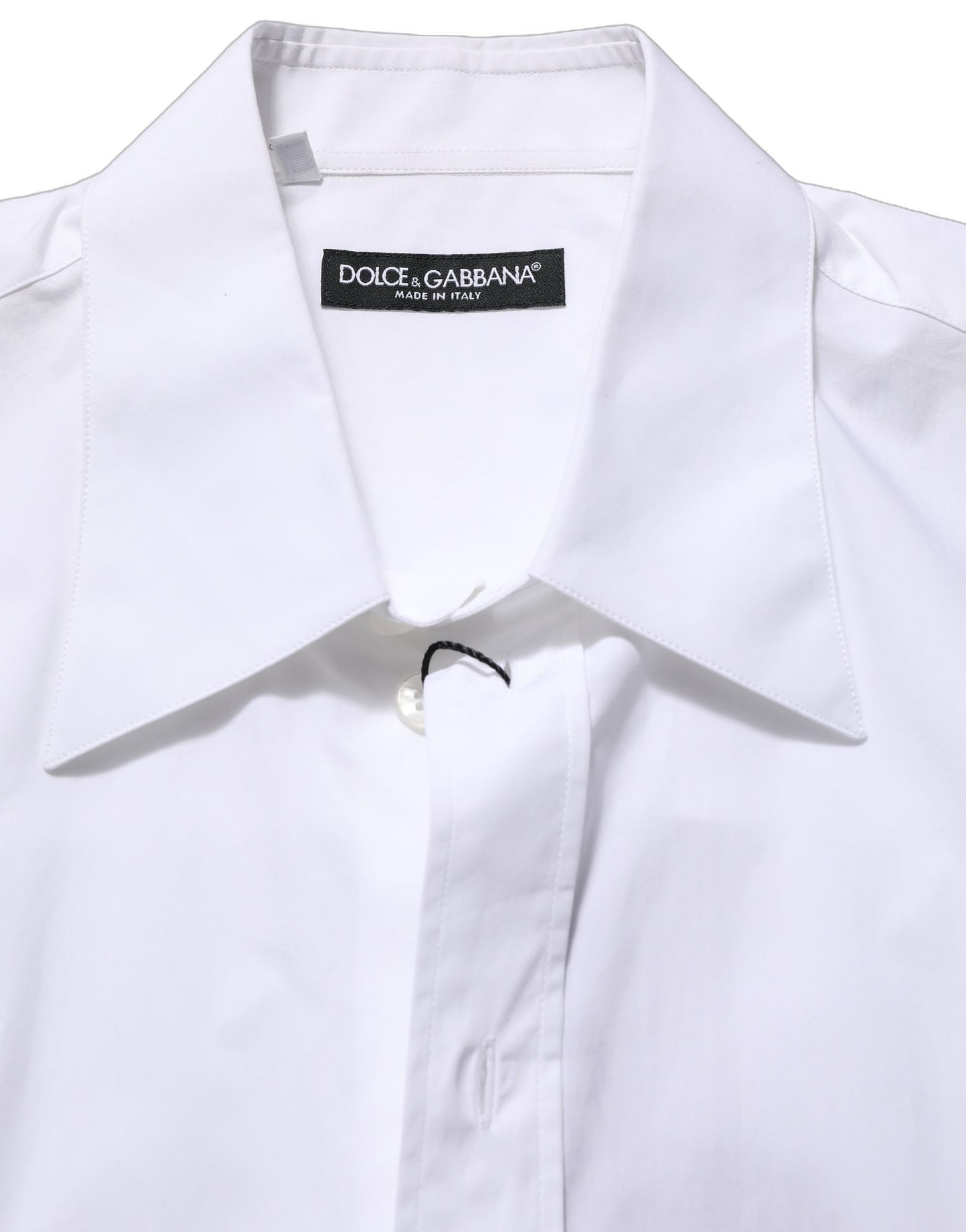 Camisa de vestir formal sin mangas de algodón blanco de Dolce & Gabbana