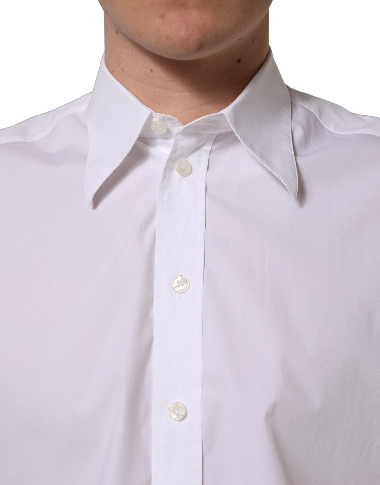 Chemise habillée Dolce & Gabbana en coton blanc sans manches